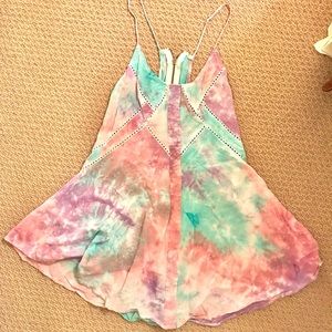 LF Rainbow Tye Dye Dress M
